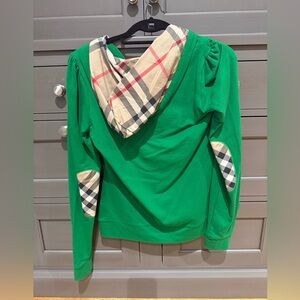 Burberry Brit Green Zip Up Hoodie Womens Medium